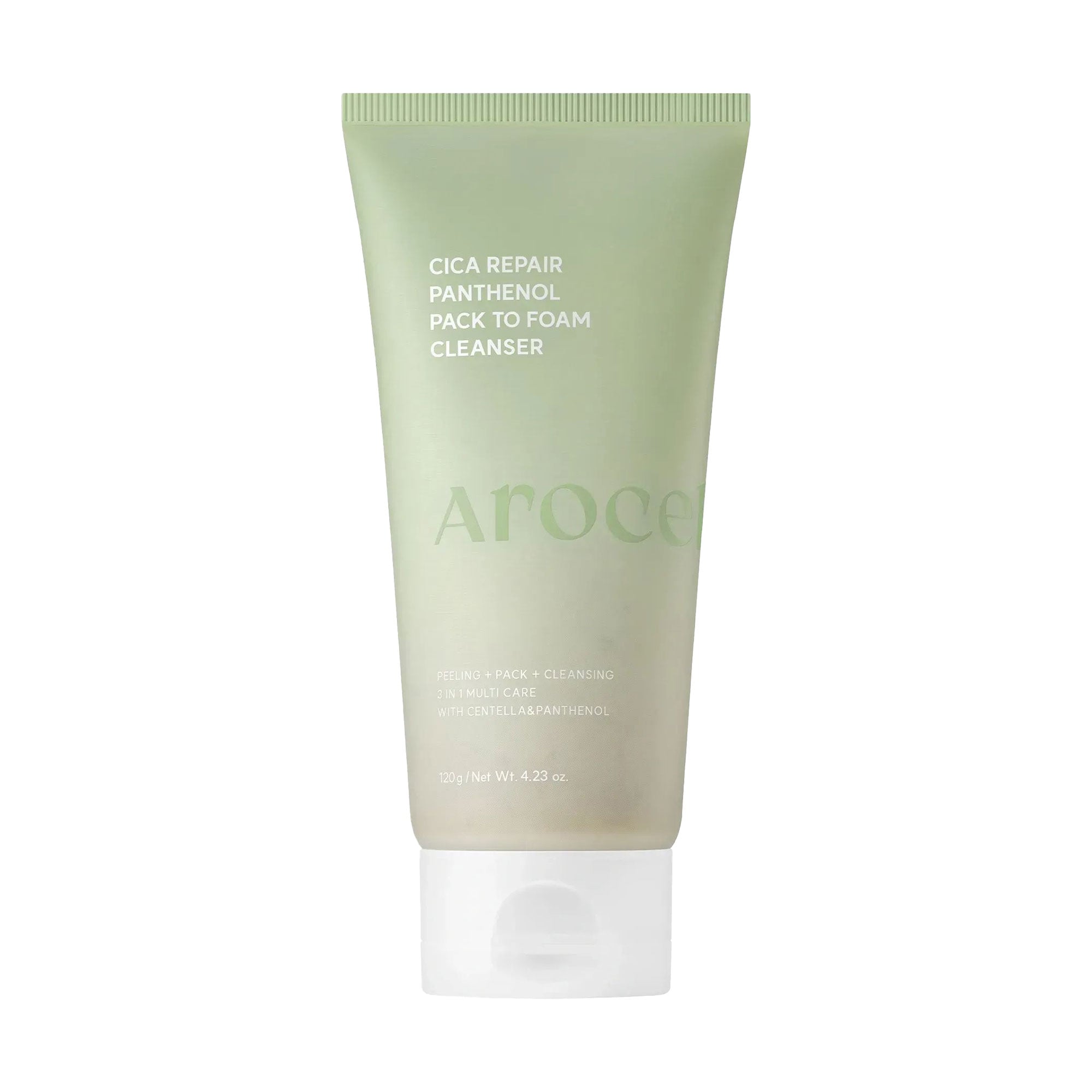 Очищувальна маска-пінка для обличчя Arocell Cica Repair Panthenol Pack To Foam Cleanser з центелою та пантенолом, 120 г